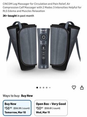 CINCOM Air Compression Calf Massager - Gray